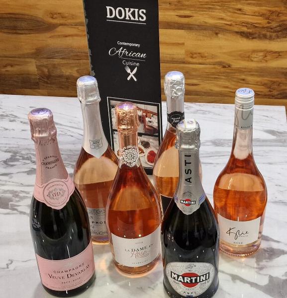 Champagne on offer at Dokis restaurant